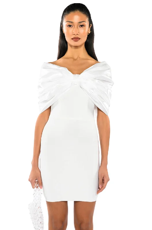 ZURI STATEMENT BOW BANDAGE MINI DRESS Classic Shift Mini Dress