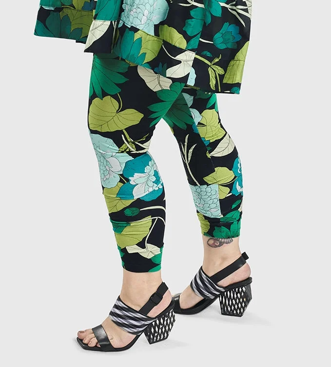 Alembika Clothing - Floral Legging FINAL SALE ITEM Stylish Stretch Print Leggings