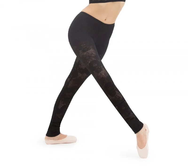 Rose lace legging Trendy Fitness Leggings