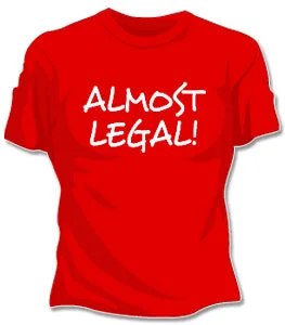 Almost Legal Girls T-Shirt Ribbed Striped Patterned