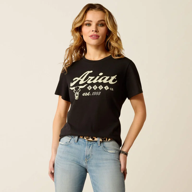 Ariat Women Established Boot Co T-Shirt Elasticated Padded Insulated