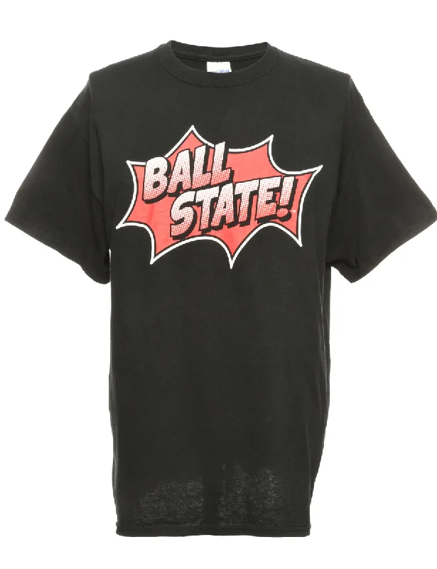 Ball State Printed T-shirt - M Terry Blend Velvet Blend Canvas Blend