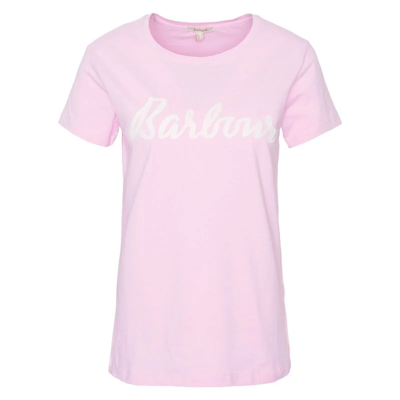 Barbour Otterburn Ladies T-Shirt - Mallow Pink Nylon Fabric Polyester Fabric Spandex Fabric Barbour Otterburn Ladies T-Shirt - Mallow Pink Nylon Fabric Polyester Fabric Spandex Fabric