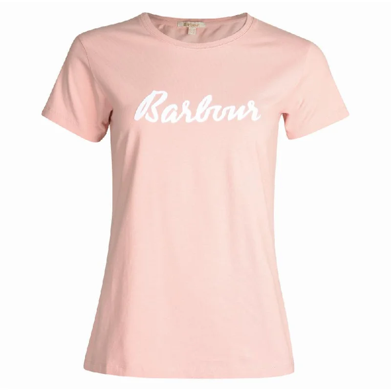 Barbour Rebecca Ladies Tee - Petal Pink Chenille Fabric Brocade Fabric Lace Fabric