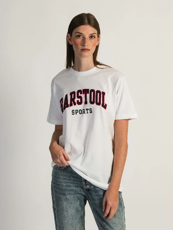 BARSTOOL SPORTS TEXT BF T-SHIRT Zippered Front Buttoned Front Snap Front