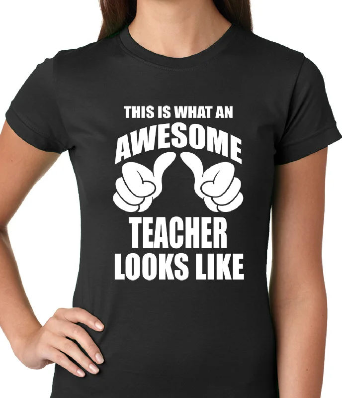 Best Teacher Ever Ladies T-shirt Chenille Blend Fleece Blend Nylon Blend