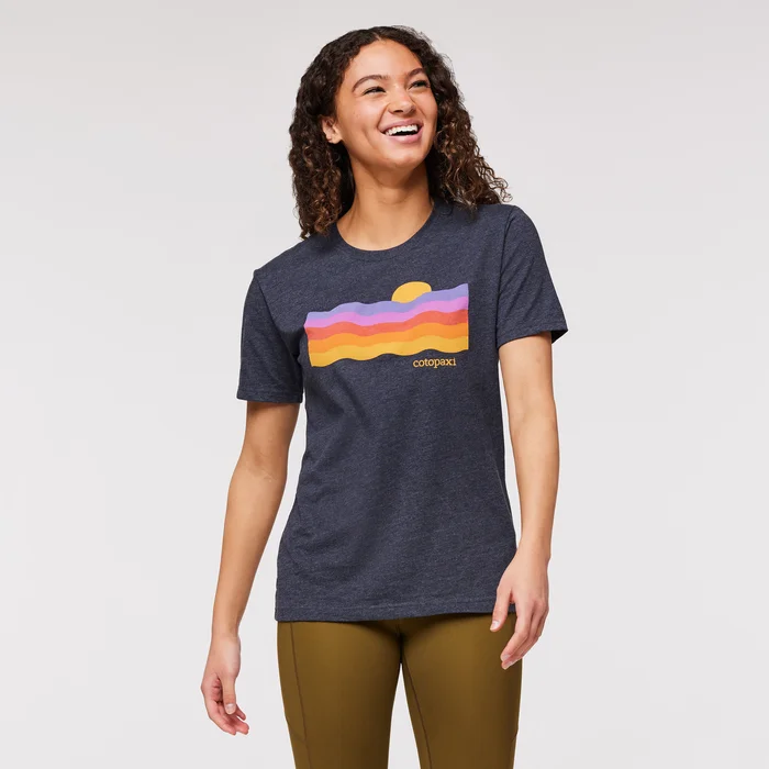Cotopaxi - Women's Disco Wave T-Shirt Ribbed T-Shirt High Neck Heavyweight