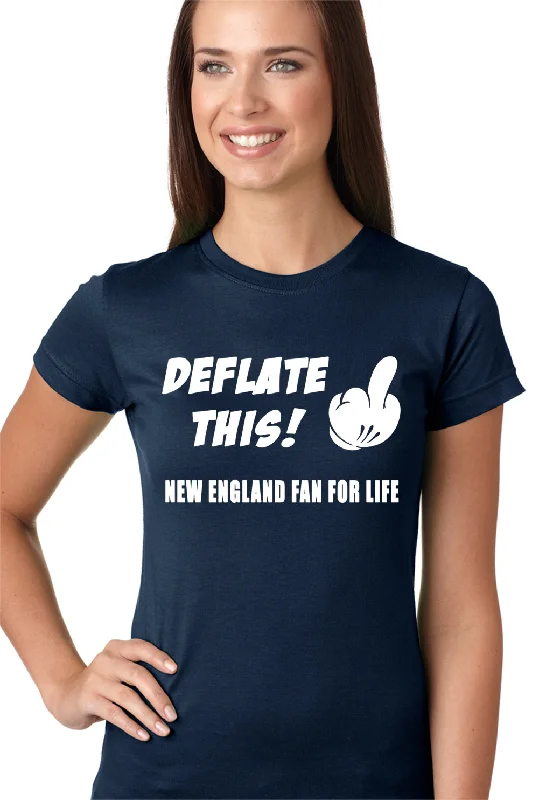 Deflate This! Middle Finger New England Fan For Life Girls T-shirt Polka Dot Checkered Tartan Deflate This! Middle Finger New England Fan For Life Girls T-shirt Polka Dot Checkered Tartan
