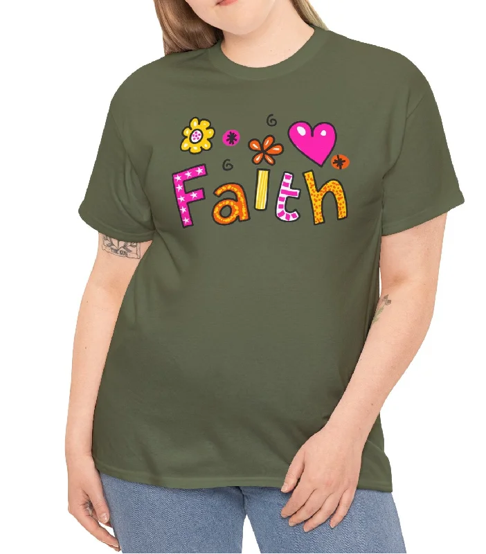 Faith | Cotton Tee Polka Dot Checkered Tartan