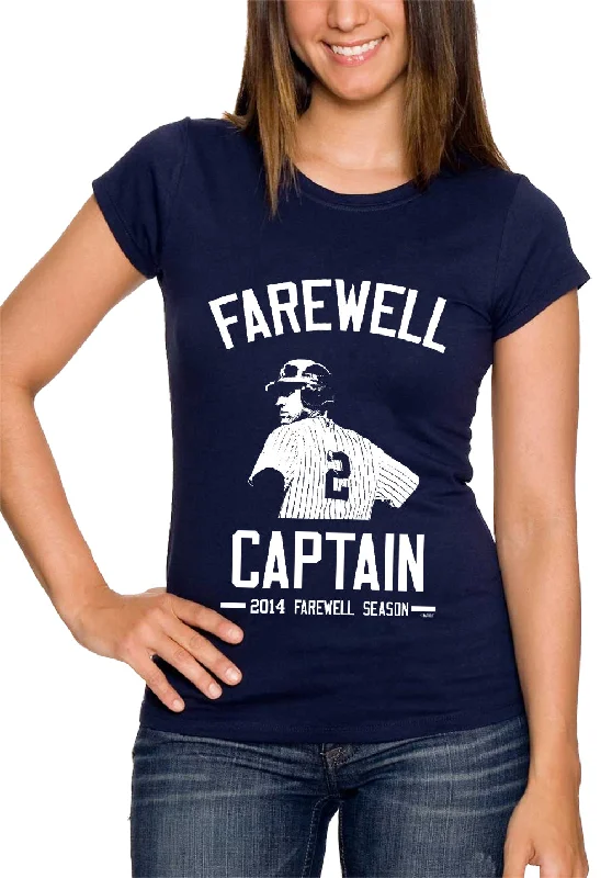Farewell Captain Jeter Last Season Girl's T-Shirt Print Jacquard Patchwork