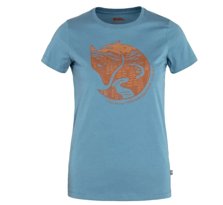 Fjallraven - Women's Arctic Fox Print T-shirt Houndstooth Herringbone Solid