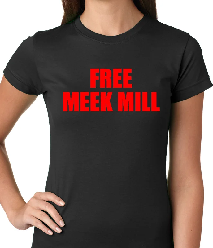 Free Meek Mill Hip Hop Ladies T-shirt Striped Floral Plaid
