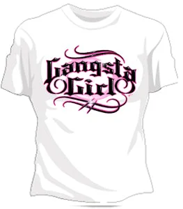 Gangsta Girl Girls T-Shirt Ribbed T-Shirt High Neck Heavyweight
