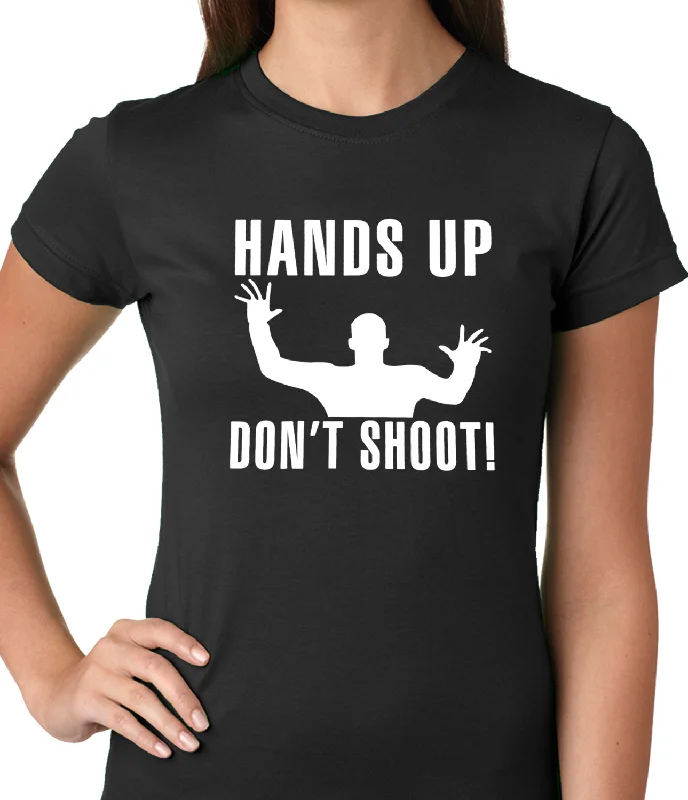 Hands Up Don't Shoot Girls T-shirt Graphic T-Shirt Round Neck Polyester