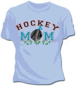 Hockey Mom Girls T-Shirt Houndstooth Herringbone Solid