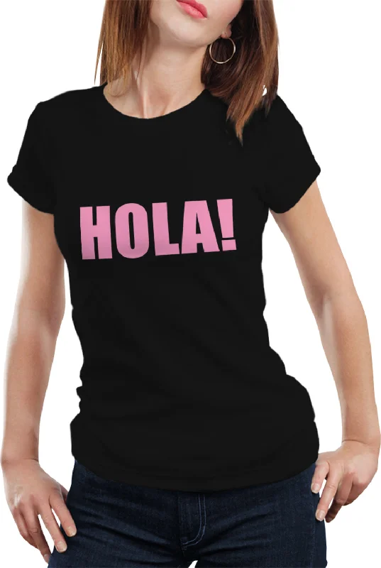 HOLA! Girl's T-Shirt Machine Wash Dry Clean Hand Wash
