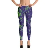 Sea Sparkle Leggings Comfortable Ribbed Sports Leggings