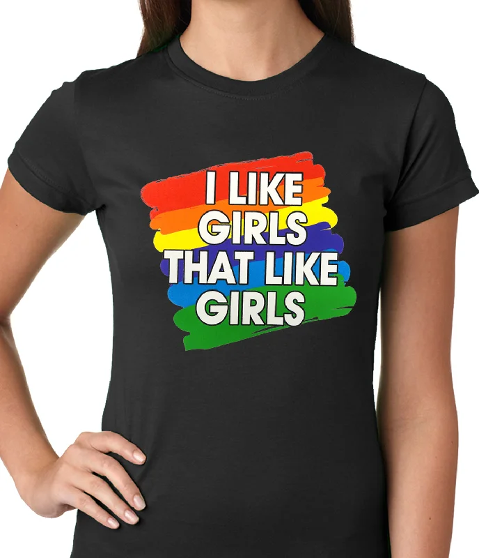 I Like Girls That Like Girls Ladies T-shirt Elegant Classic Vintage