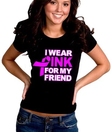 I Wear Pink For My... Girl's T-Shirt Chenille Blend Fleece Blend Nylon Blend