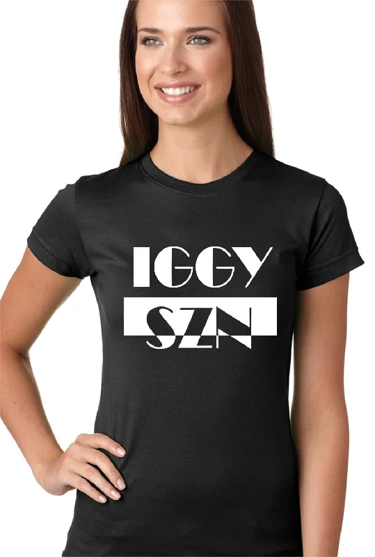 Iggy SZN Girls T-shirt Denim Fabric Leather Fabric Suede Fabric