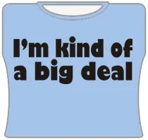 Im Kind Of A Big Deal Girls T-Shirt (Lt Blue) Polka Dot Checkered Tartan