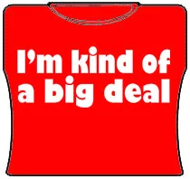 Im Kind Of A Big Deal Girls T-Shirt (Red) Zippered Front Buttoned Front Snap Front
