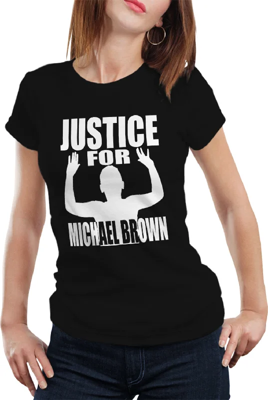 Justice For Michael Brown Girl's T-Shirt Spandex Blend Rayon Blend Denim Blend