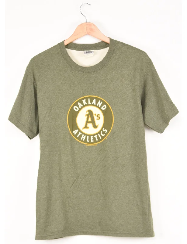 Lee Oakland Athletics Printed T-shirt - M Modern Contemporary Chic
