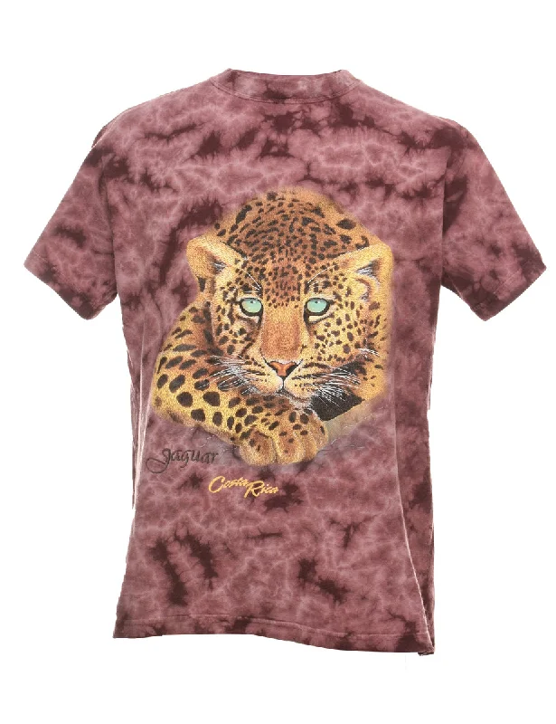 Leopard Design The Mountain T-Shirt - S Zippered Buttoned Snapped