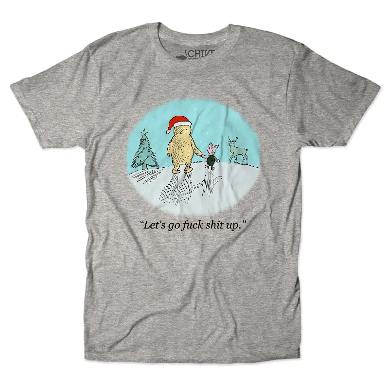 Let's Go F*ck Sh*t Up Christmas Edition Unisex Tee Solid Print Embellished