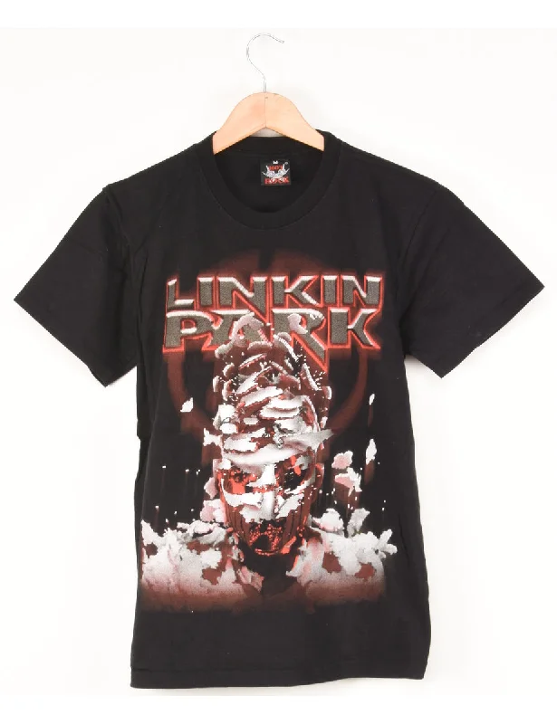 Linkin Park Printed T-shirt - M Mesh Fabric Canvas Fabric Denim Fabric