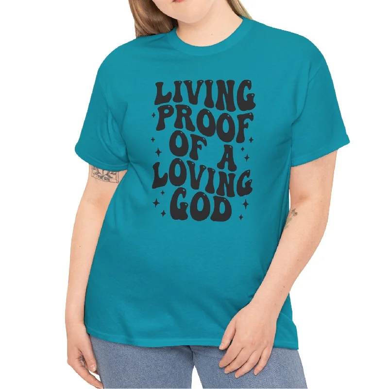 Living Proof of a living God Tee Chenille Blend Fleece Blend Nylon Blend