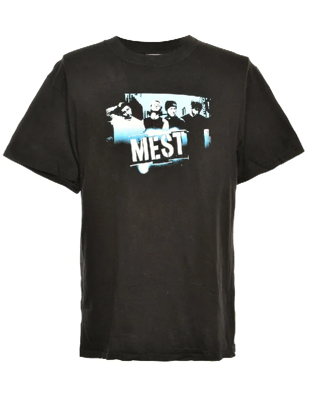 MEST Band T-shirt - M Rayon Fabric Velvet Fabric Corduroy Fabric