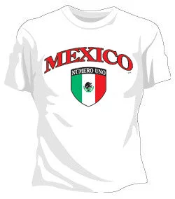 Mexico Numero Uno Girls T-Shirt Welt Pockets Slit Pockets