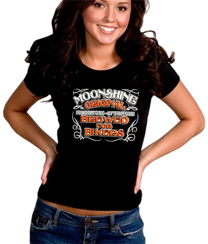 Moonshine Brewed For Bikers Girl's T-Shirt Chenille Fabric Brocade Fabric Lace Fabric Moonshine Brewed For Bikers Girl's T-Shirt Chenille Fabric Brocade Fabric Lace Fabric
