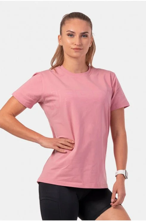 Nebbia Invisible Logo NEBBIA T-Shirt 602 - Old Rose Elegant Classic Vintage