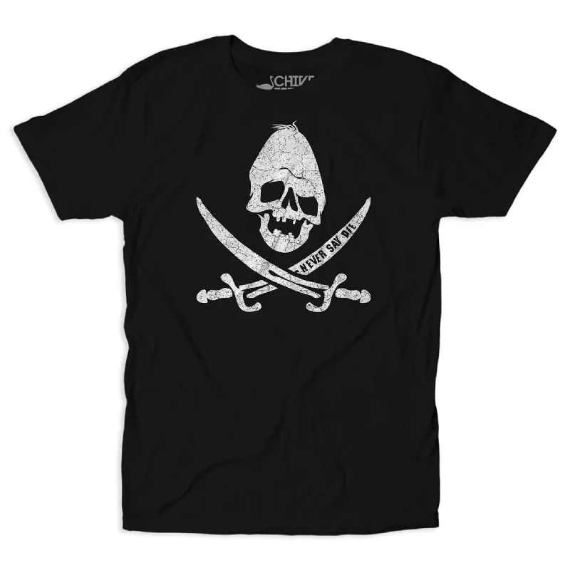 Never Say Die Tee Solid Print Embellished