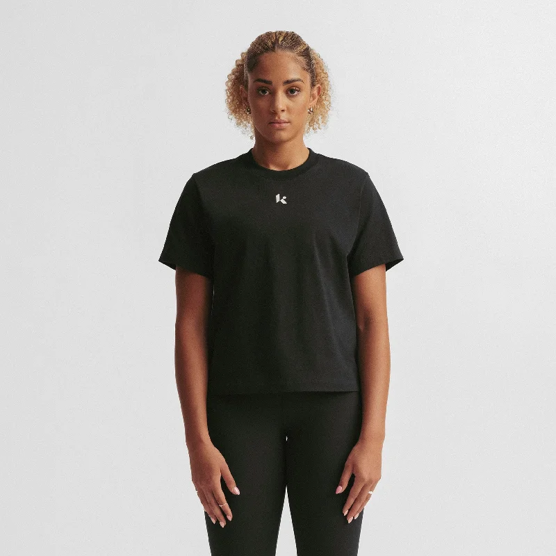 New Balance Women's Klutch Boxy Cropped T-Shirt Fashionable Trendy Casual