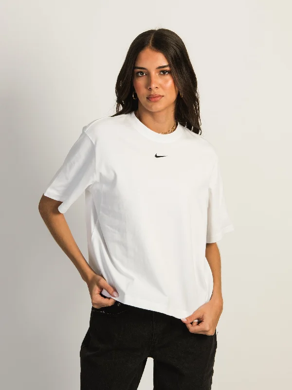 NIKE ESSENTIALS BOXY TEE Collared T-Shirt Boat Neck A-Line