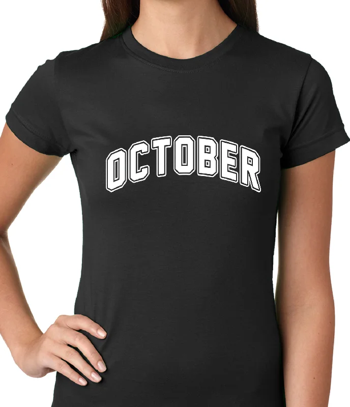 October Girls T-shirt Fleece Fabric Down Fabric Feather Fabric