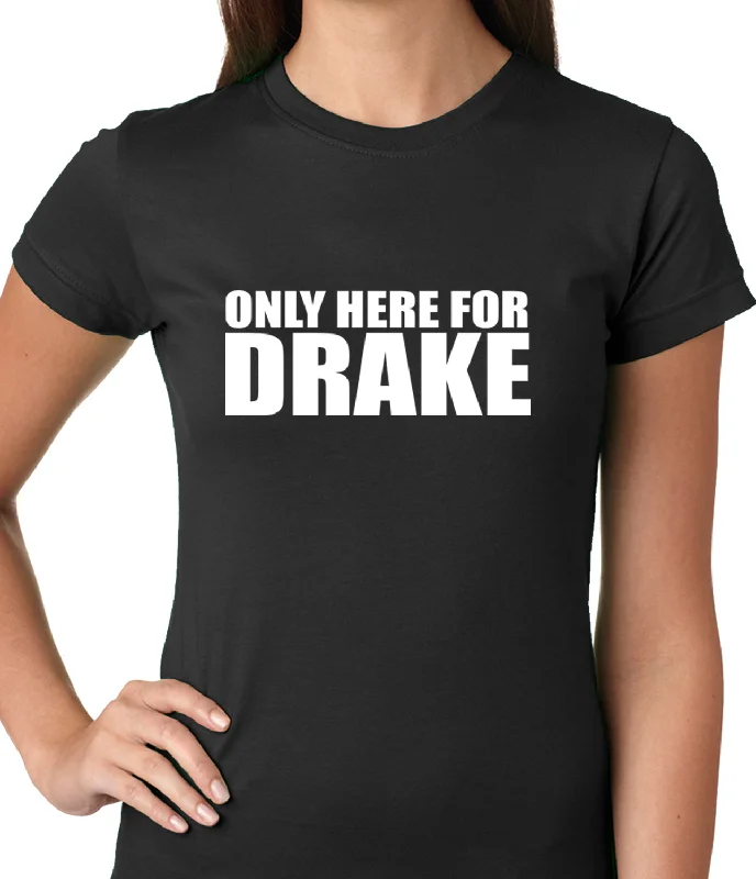 Only Here For Drake Ladies T-shirt Solid Color Striped Floral