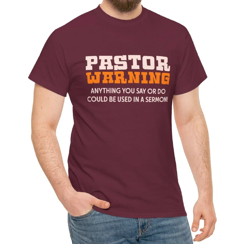 Pastor Warning Tee Mesh Fabric Canvas Fabric Denim Fabric