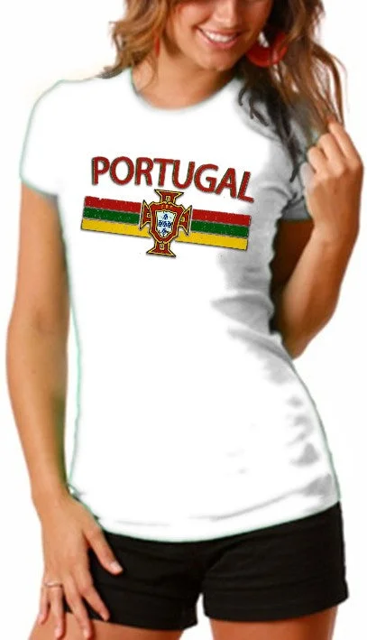 Portugal Vintage Shield International Girls T-Shirt Cozy Warm Stylish