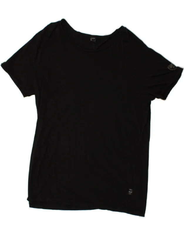REPLAY Womens T-Shirt Top UK 16 Large Black Cotton Lace Blend Ribbed Blend Corduroy Blend REPLAY Womens T-Shirt Top UK 16 Large Black Cotton Lace Blend Ribbed Blend Corduroy Blend