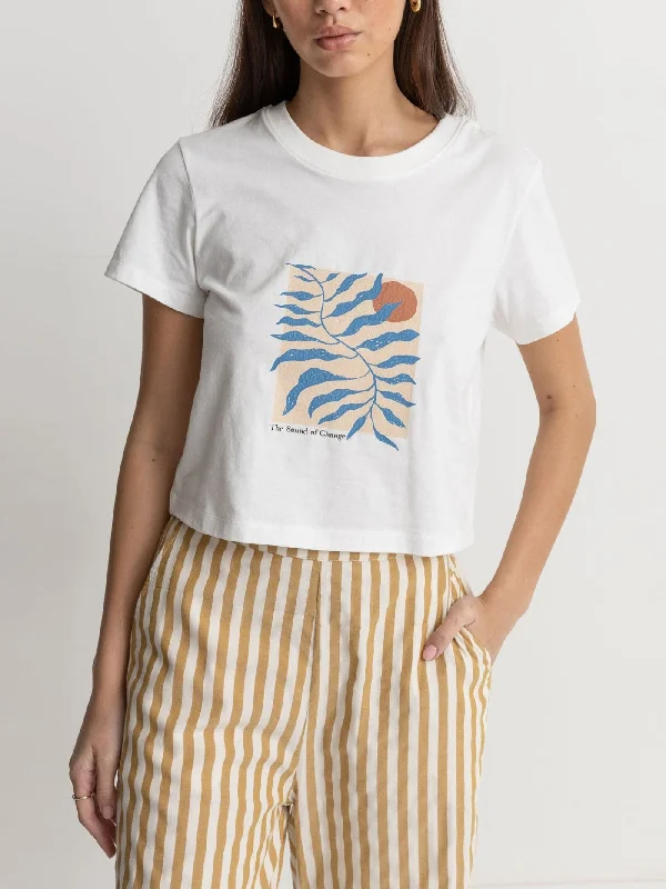 Fern Vintage Crop T-Shirt Terry Blend Velvet Blend Canvas Blend