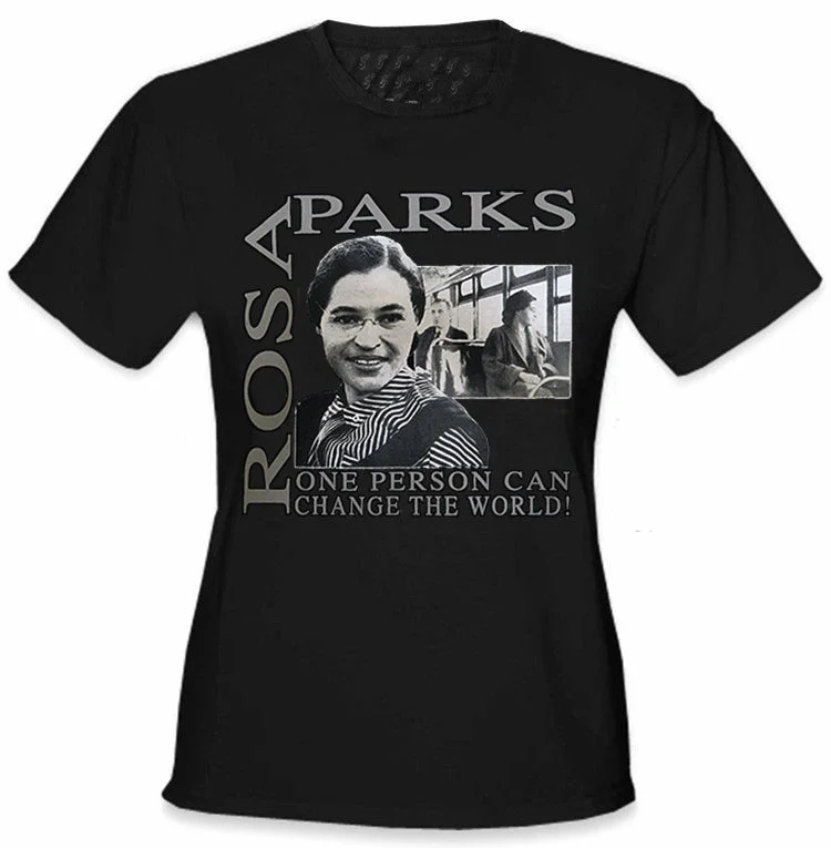 Rosa Parks "Change The World" Girl's T-Shirt Print Jacquard Patchwork