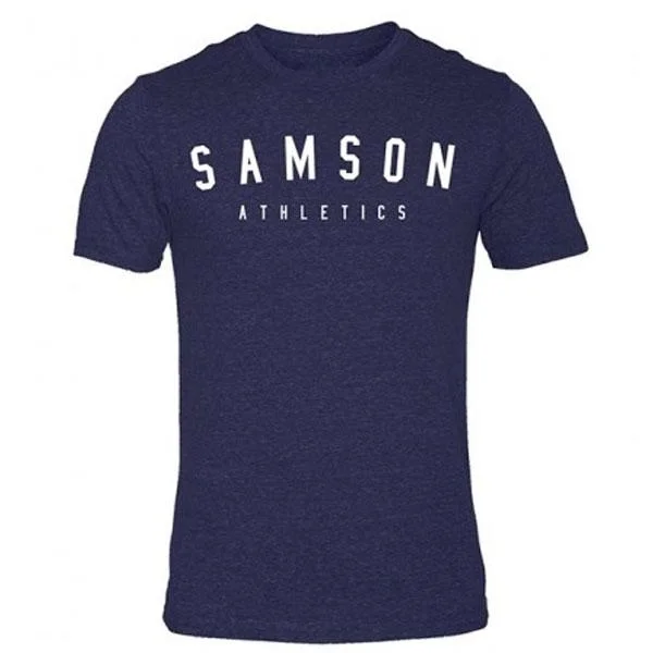 Samson Athletics Classic Signature Navy Triblend Tee Spandex Blend Rayon Blend Denim Blend