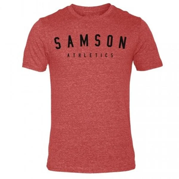 Samson Athletics Classic Signature Red Triblend Tee Polka Dot Checkered Tartan