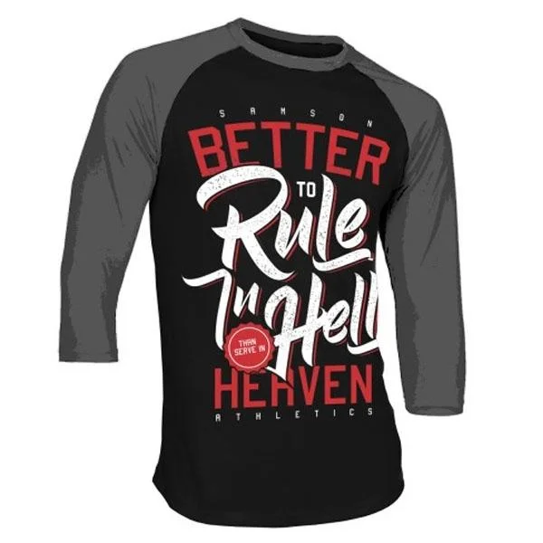 Samson Athletics Rule In Hell - Baseball Tee Zippered Front Buttoned Front Snap Front