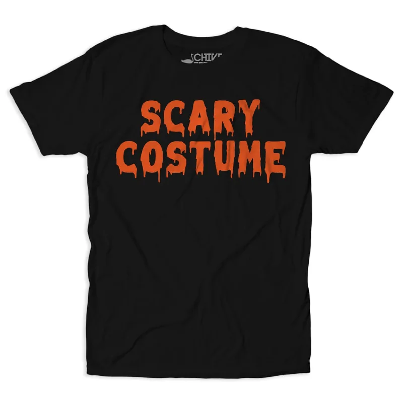 Scary Costume Tee Collared Crew Neck Turtle Neck